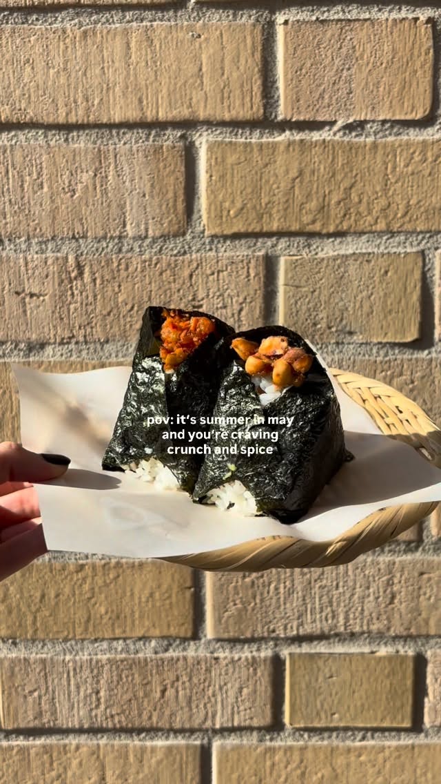 Miso Peanut und Chili Prawns Onigiri